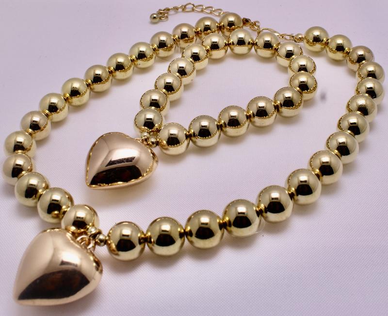 Heart Shape Pearl Bead Choker for Women